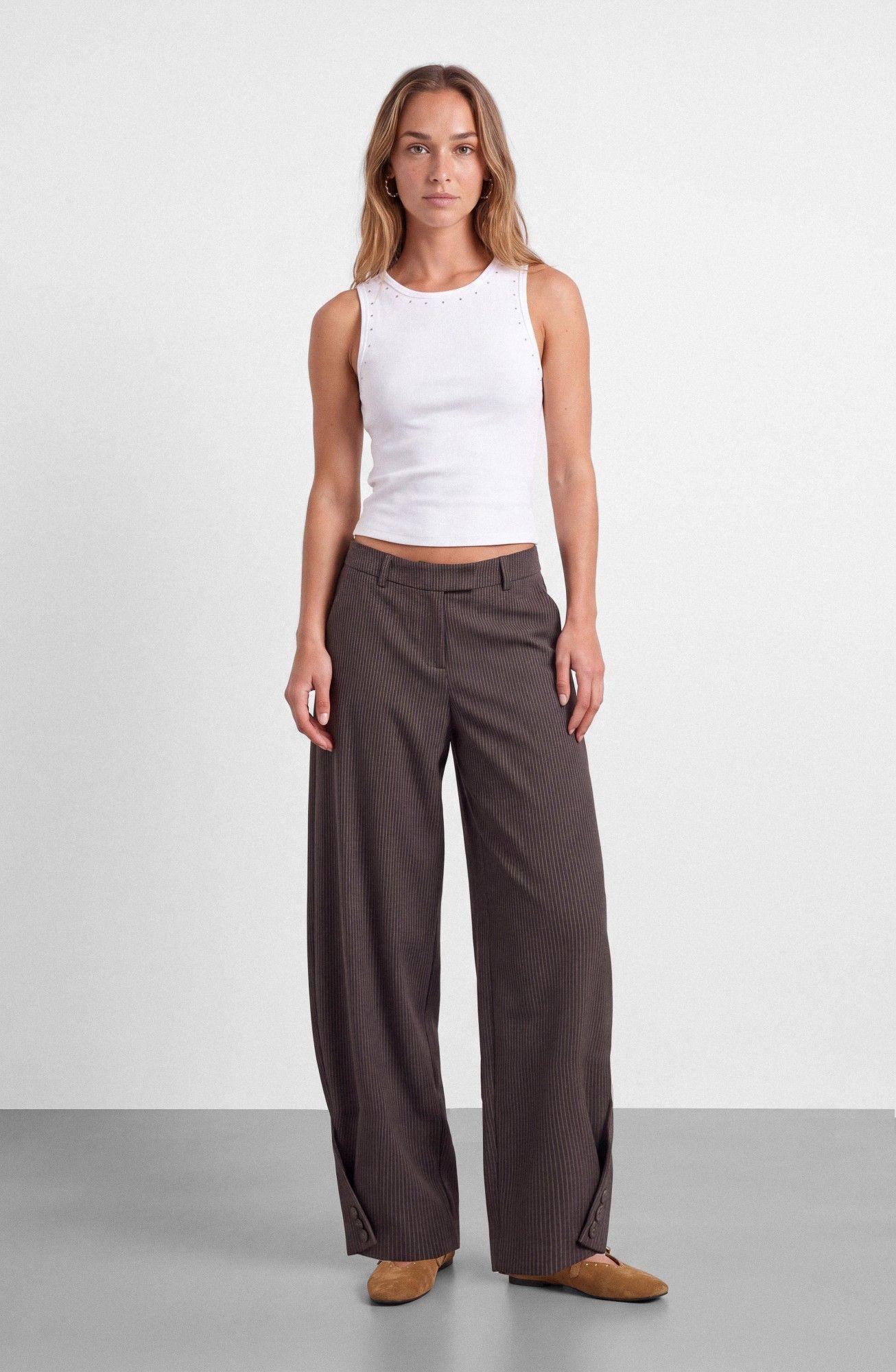 Pantalon Sastrero Balloon Café Mujer Raindoor-0