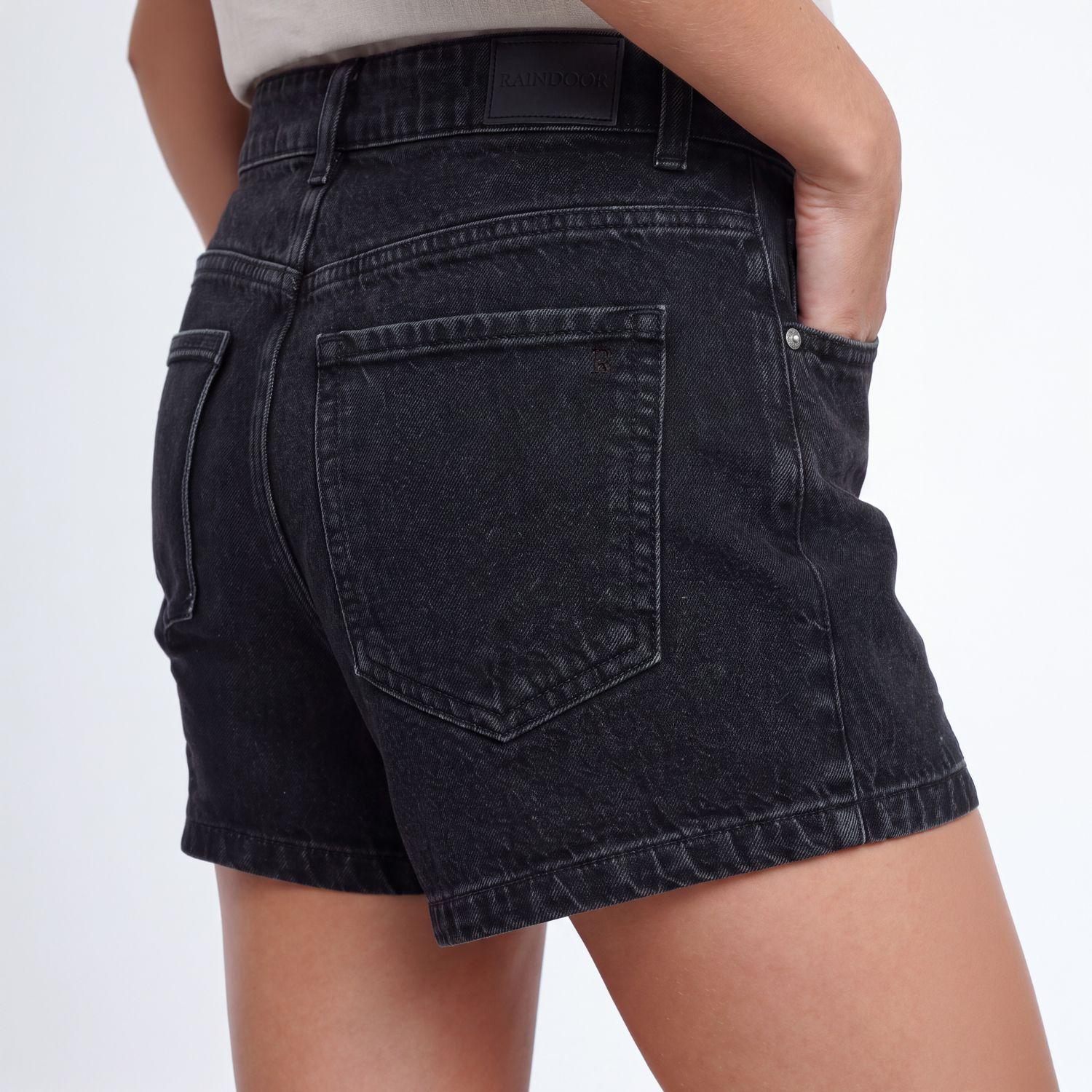 Short Denim Negro Mujer Raindoor-2