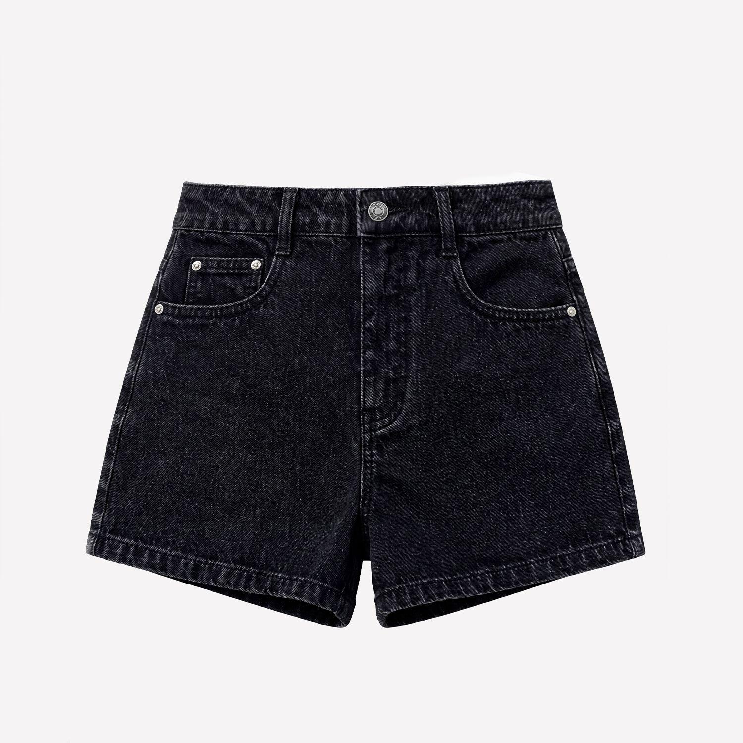 Short Denim Negro Mujer Raindoor-5