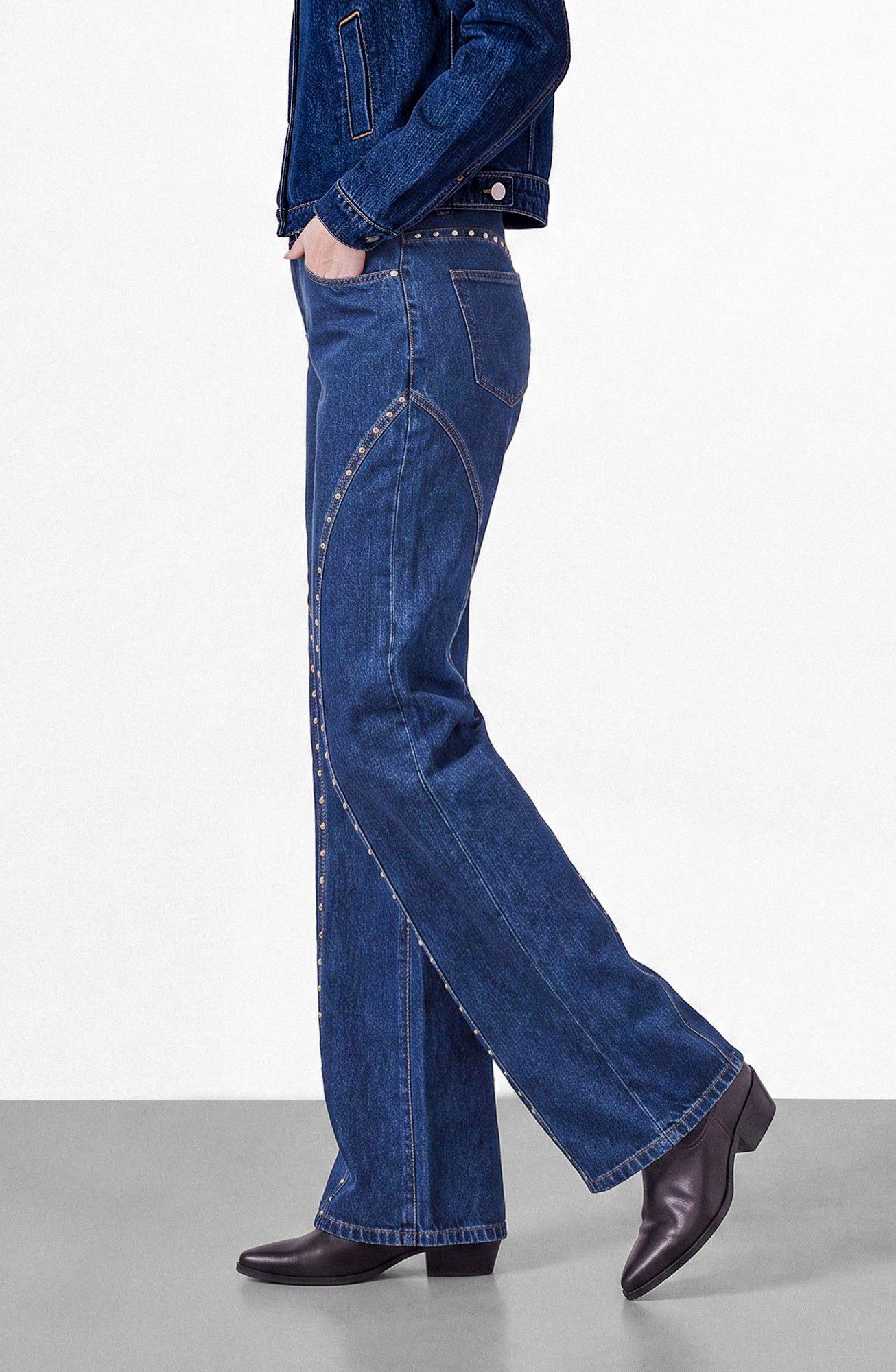 Pantalon Cortes Tachas Azul Mujer Raindoor-2