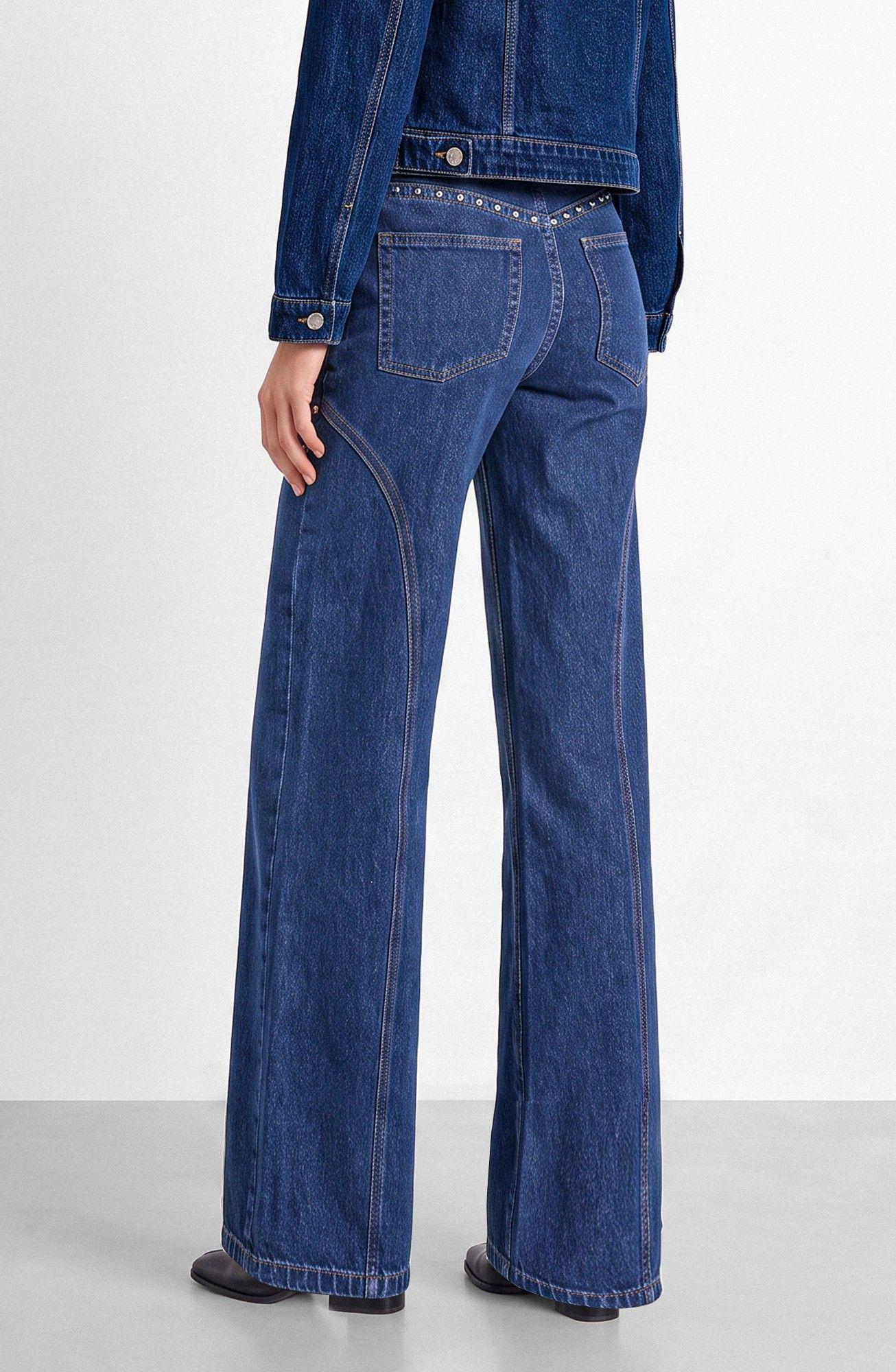 Pantalon Cortes Tachas Azul Mujer Raindoor-3