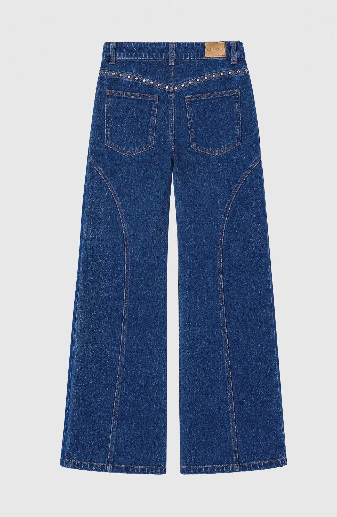 Pantalon Cortes Tachas Azul Mujer Raindoor-5