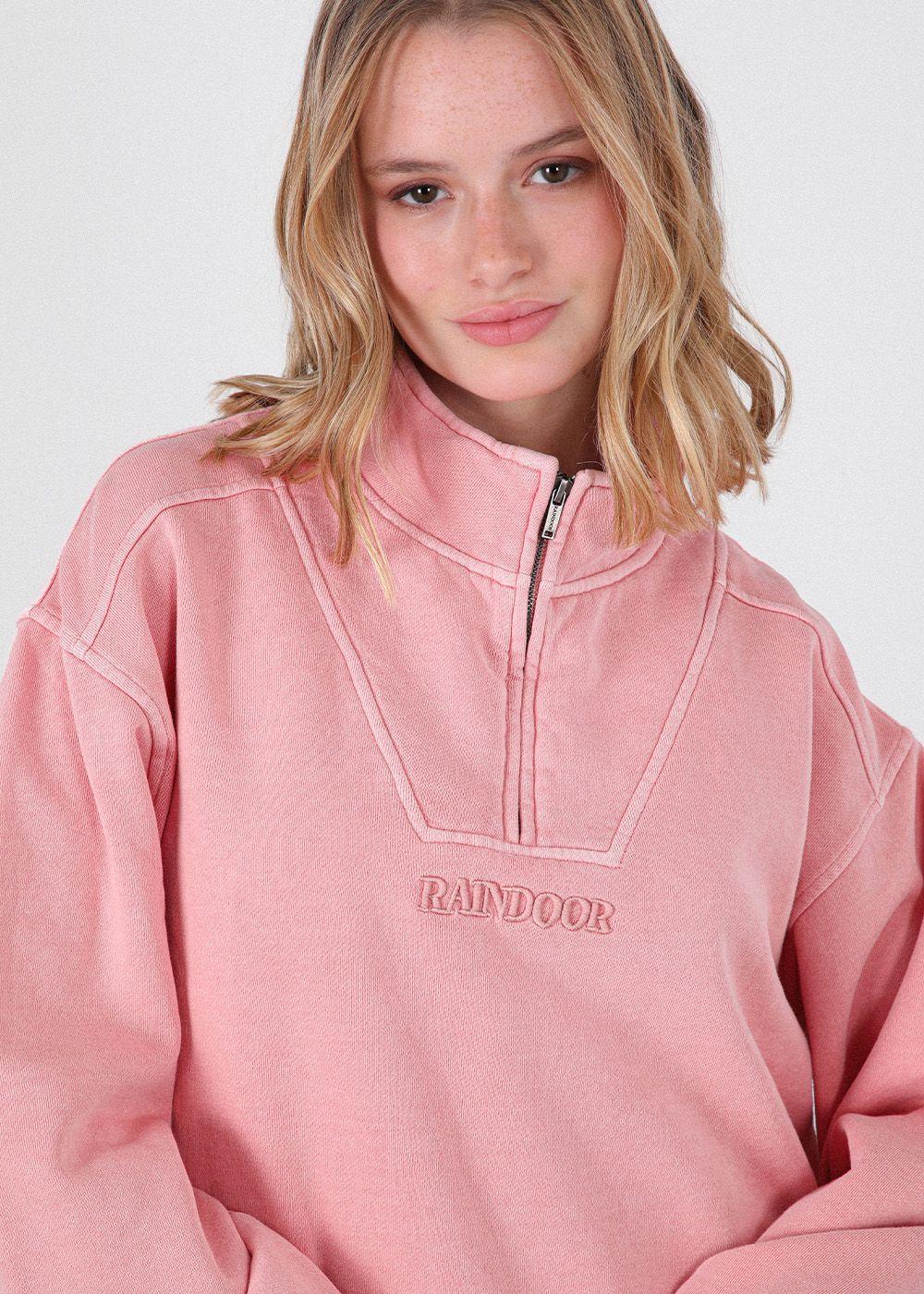 Polerón Medio Zipper Rosa Mujer Raindoor-1