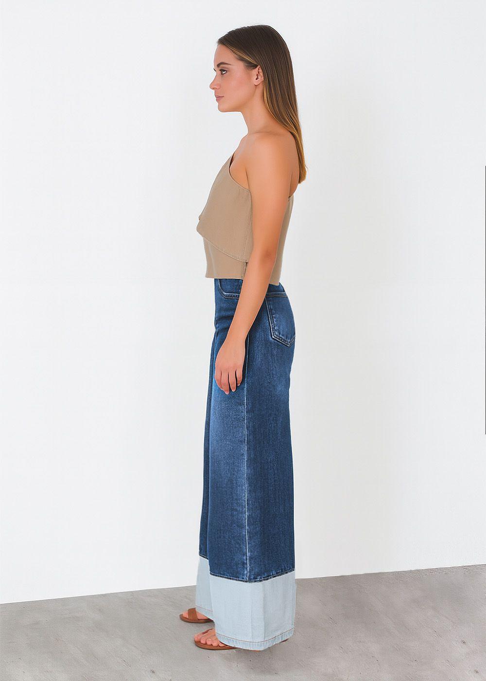 Pantalón Bicolor Franja Blanco Mujer Raindoor-1