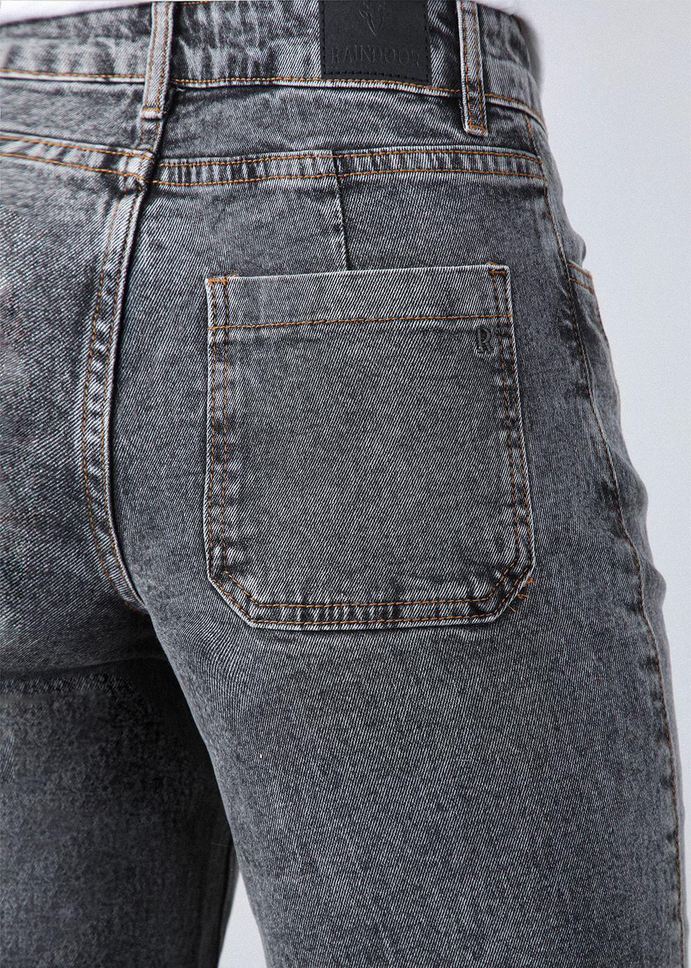 Pantalón Diagonal Bolsillo Gris Mujer Raindoor-3