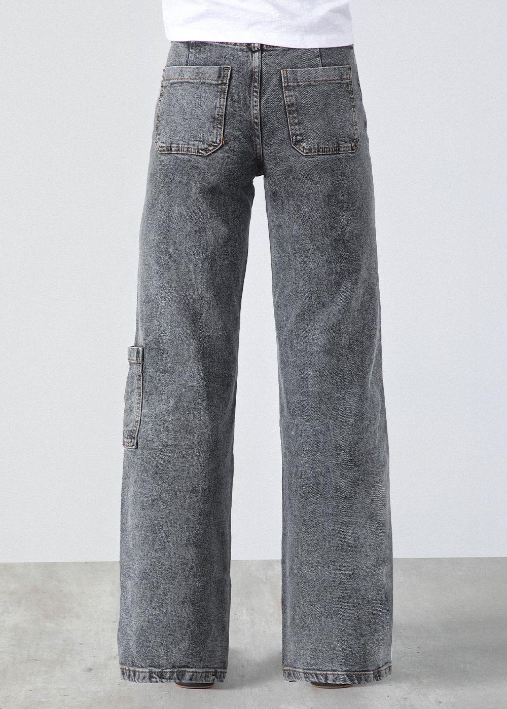 Pantalón Diagonal Bolsillo Gris Mujer Raindoor-4