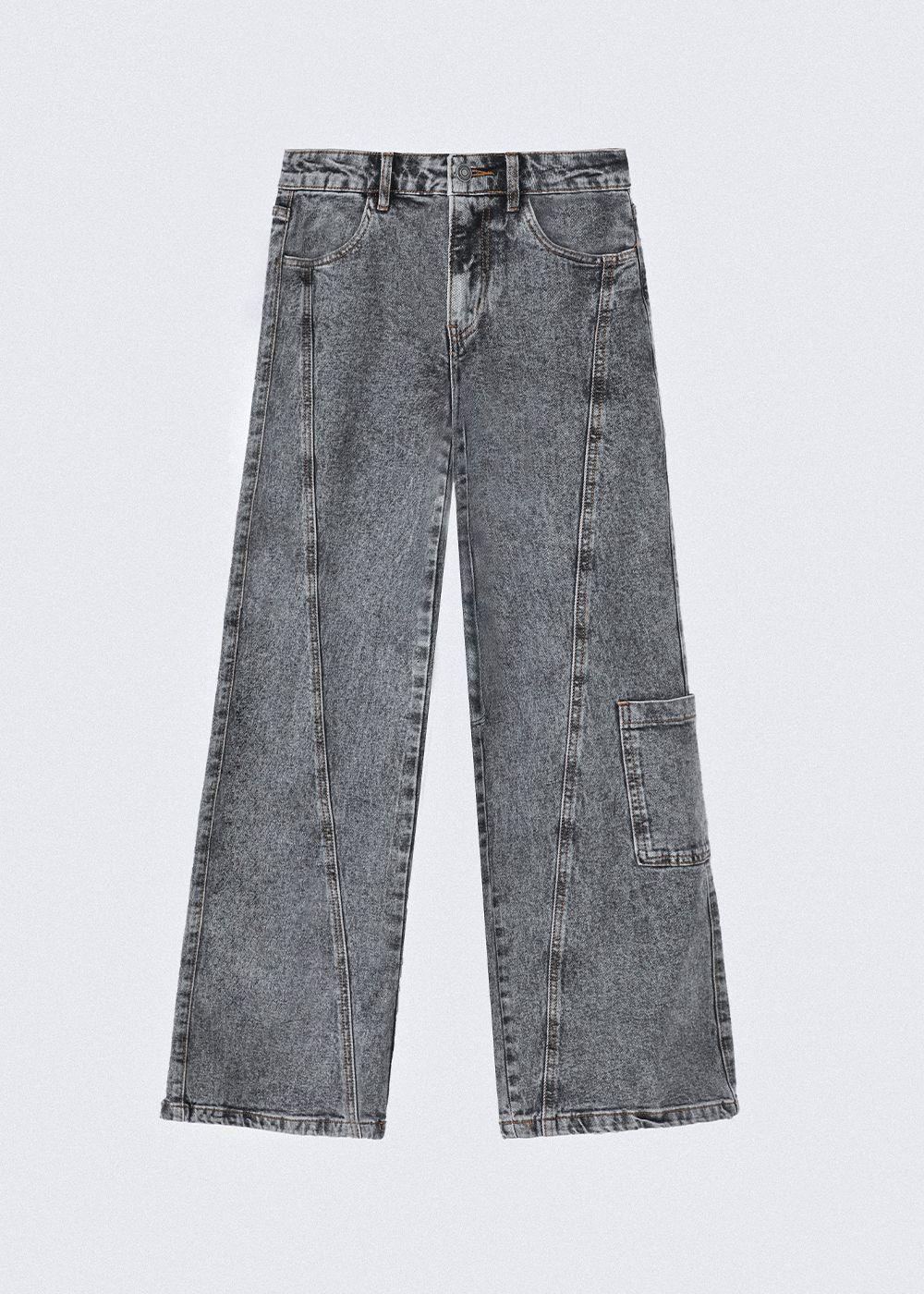 Pantalón Diagonal Bolsillo Gris Mujer Raindoor-5