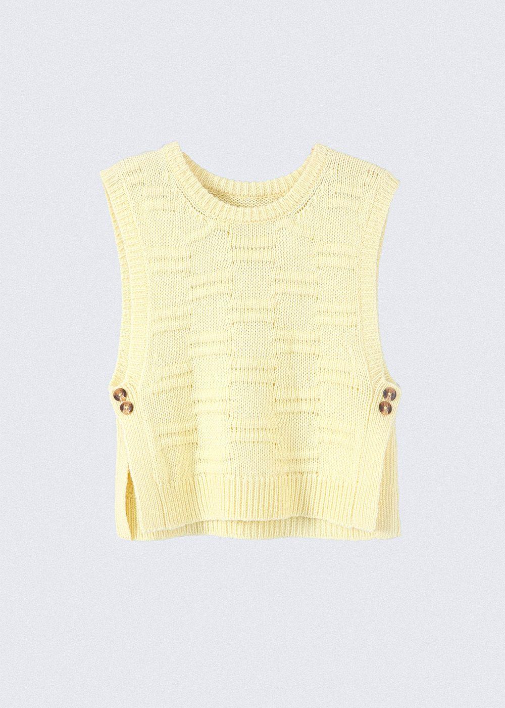 Vest Tejido Amarillo Mujer Raindoor-5