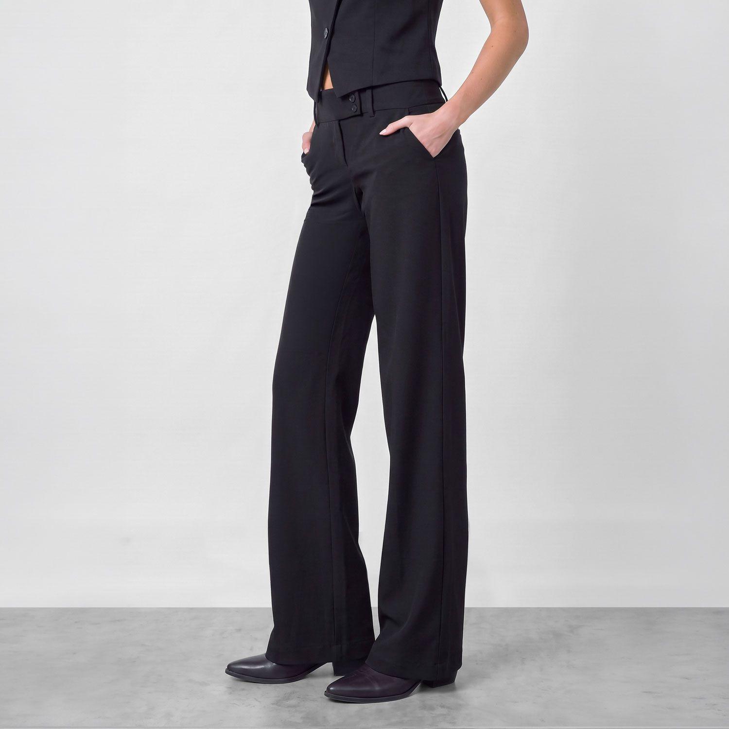 Pantalon Sastrero Pretina Negro Mujer Raindoor-3