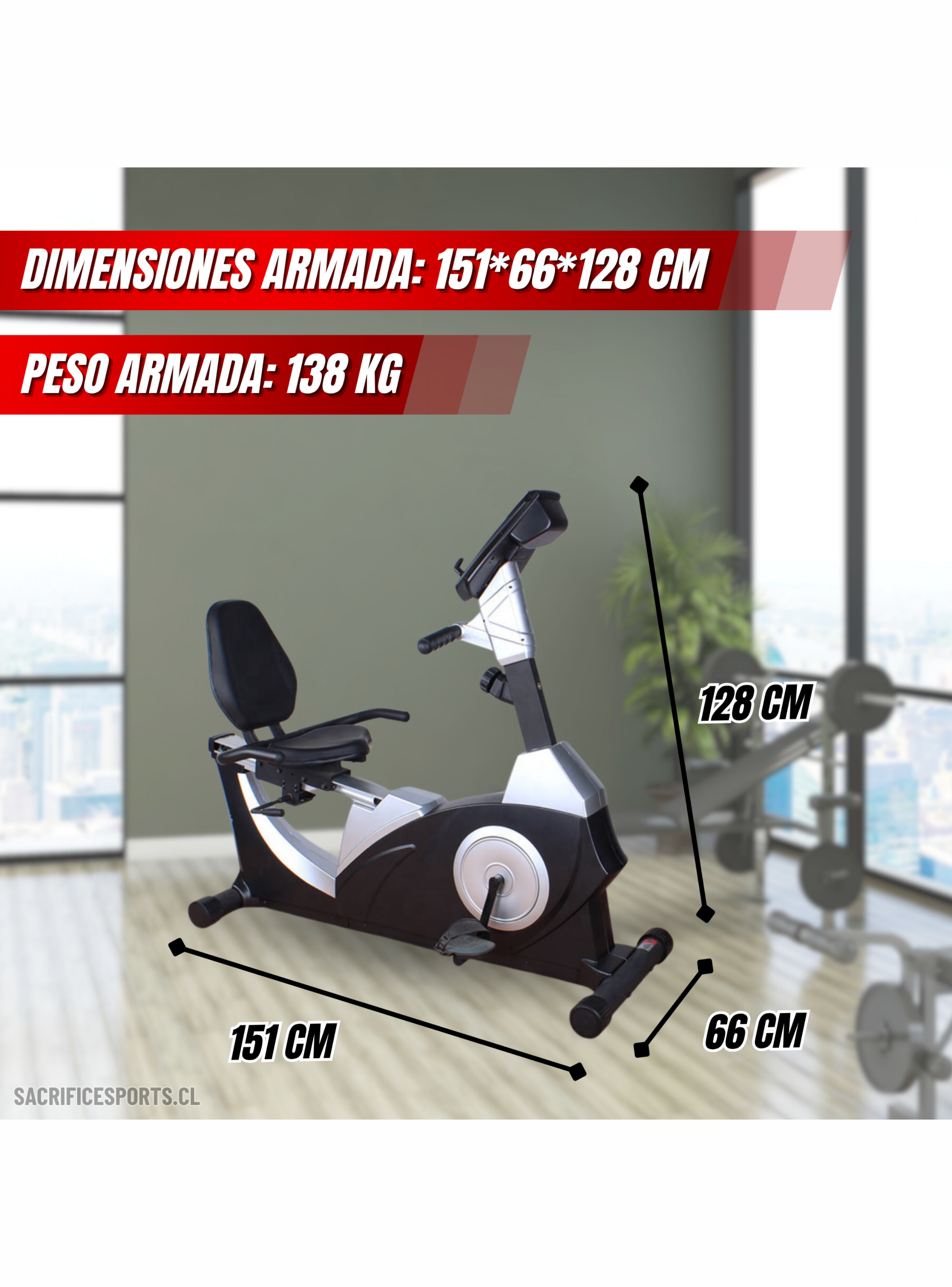 Bicicleta Estática Recostada T17-1