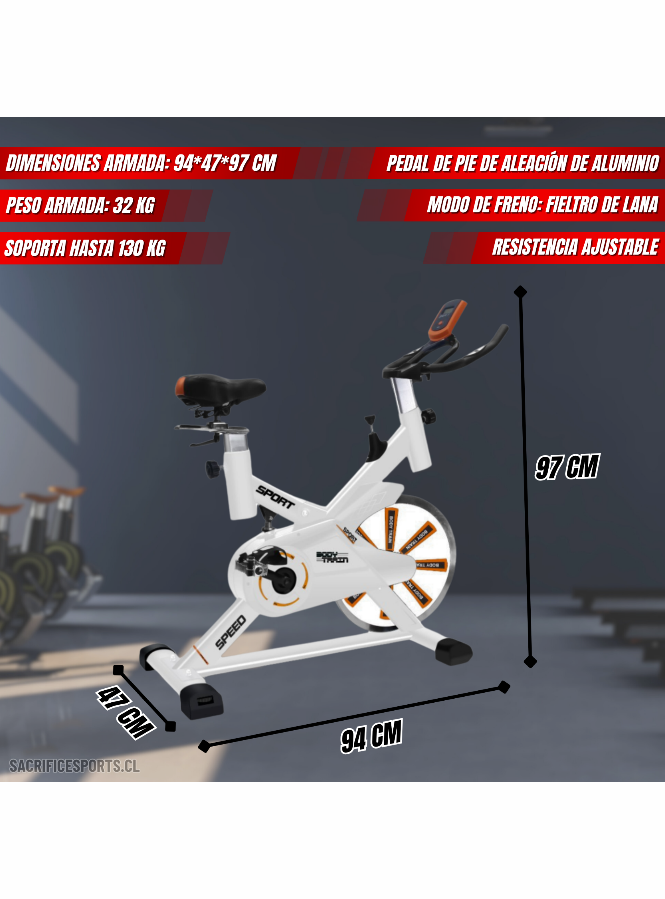 Bicicleta Spinning ES770B-1
