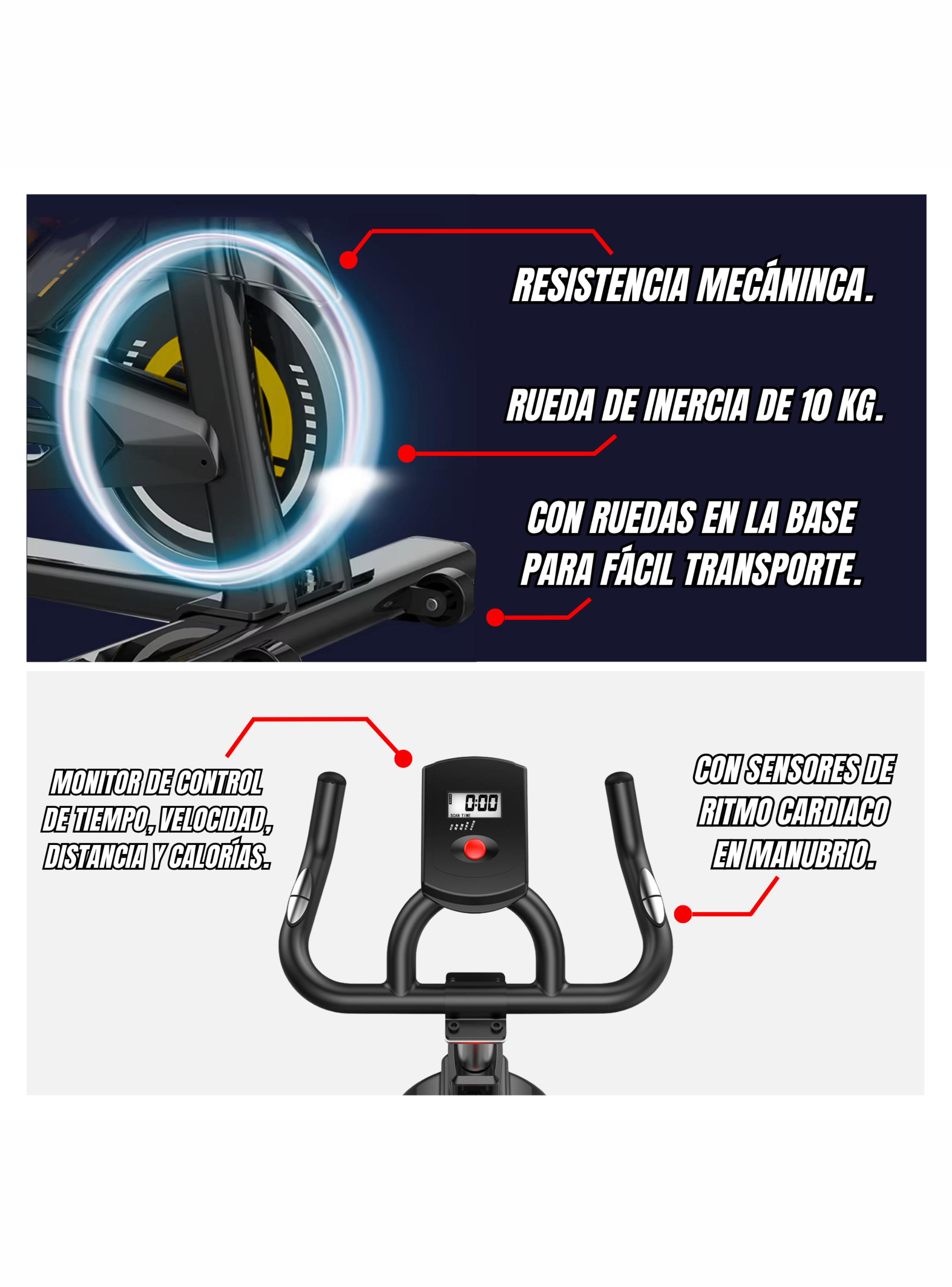 Bicicleta Spinning ES-7905B-2