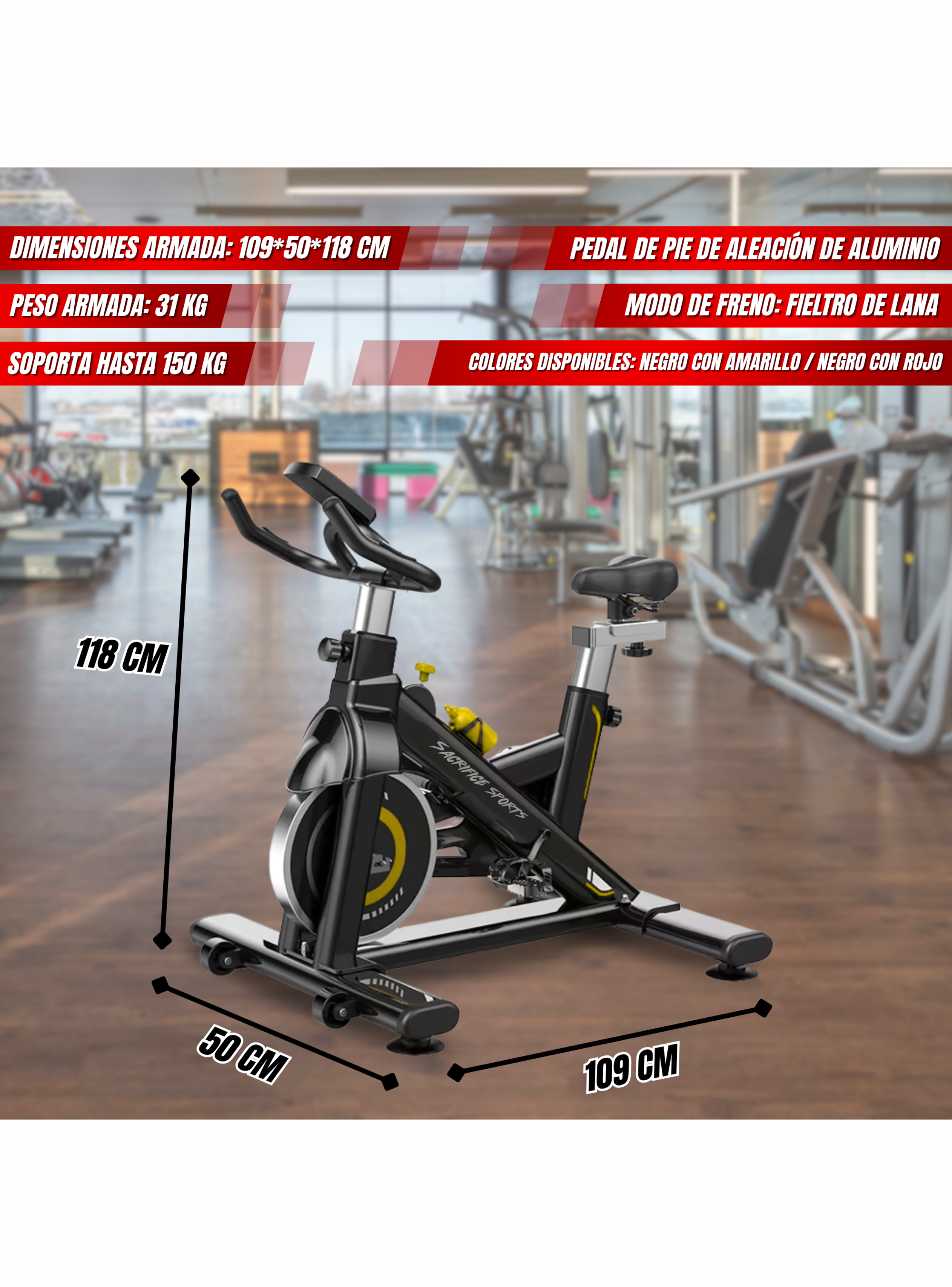 Bicicleta Spinning ES-7905B-3