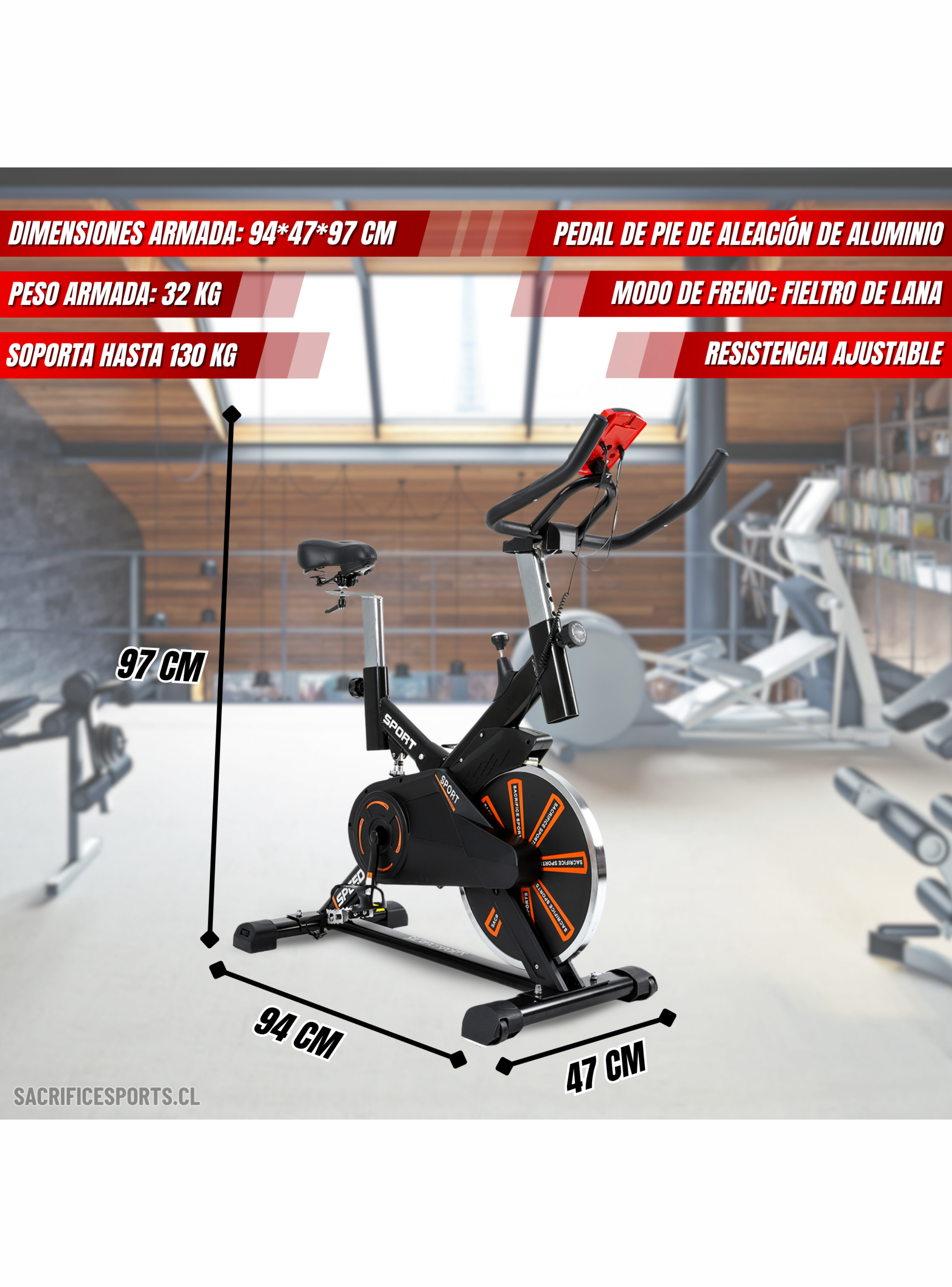 Bicicleta Spinning ES770N-1