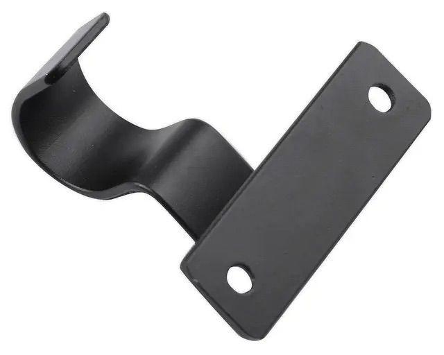 Soporte Cortina Simples Metal Negro Barra Techo 1 2 Unid-3