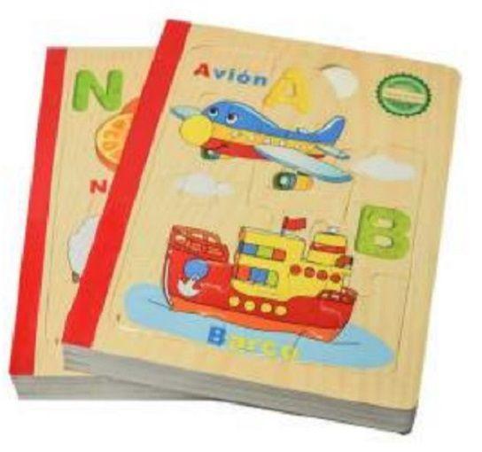 Juguete Didáctico Libro Madera Rompecabezas-2