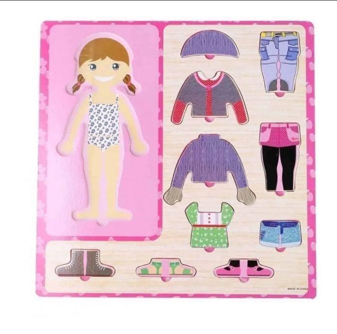 Tabla Didáctica De Encaje Ropa Niña-0