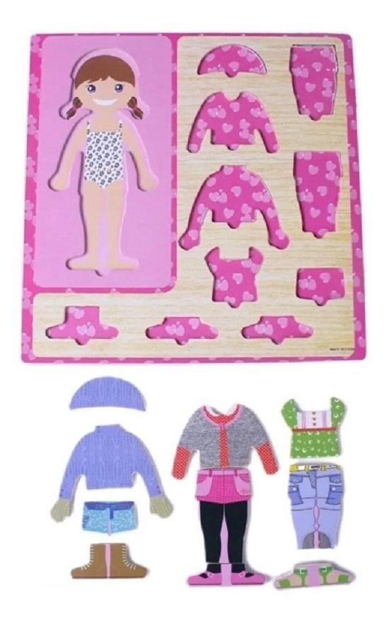 Tabla Didáctica De Encaje Ropa Niña-1