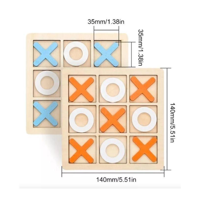 Juego De Mesa Clásico Juego Del Gato En Madera X y 0-3