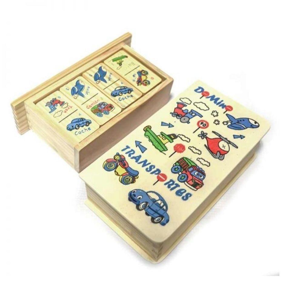 Juguete De Madera Dominó Grande Montessori-0