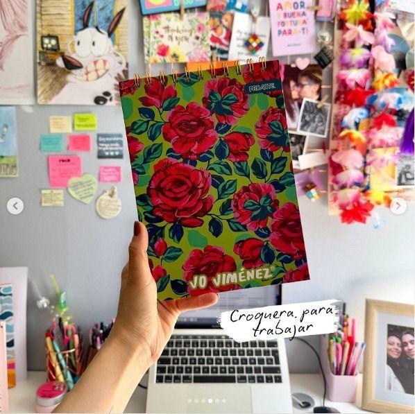 Cuaderno Dibujo Croquera 80 Hojas Pro Arte Jo Jimenez Rojo-3