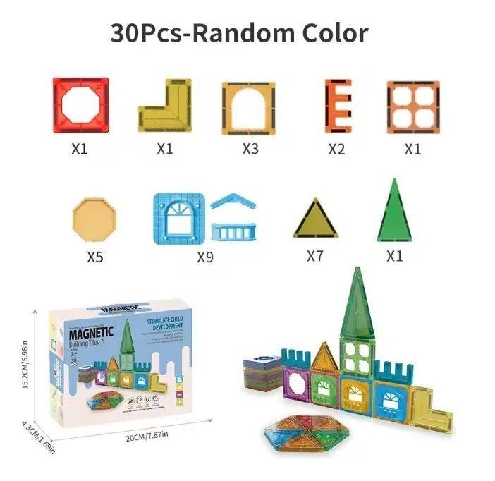 Juego Bloques Magn ticos Construcci n Square 30 Piezas-4