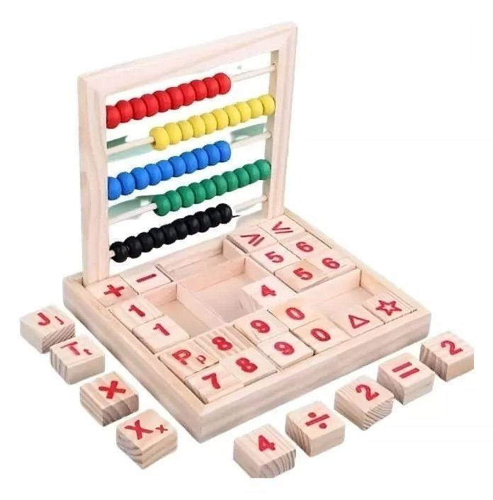 Abaco Tablero De Madera Con Tabla Matemática Didáctica-5