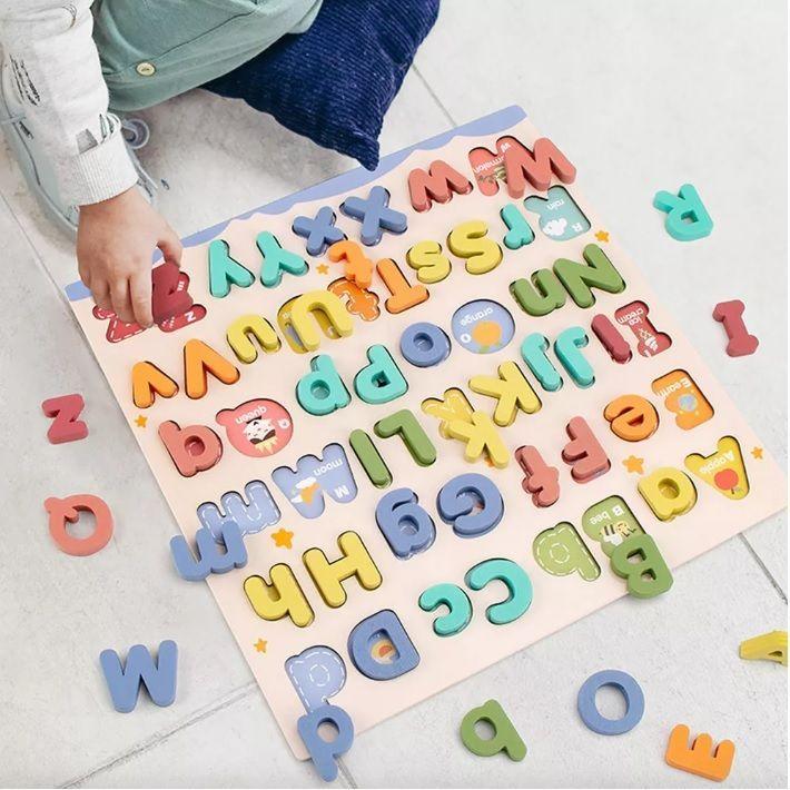 Tabla De Madera Montessori Letras Mayúsculas Y Minúsculas-2