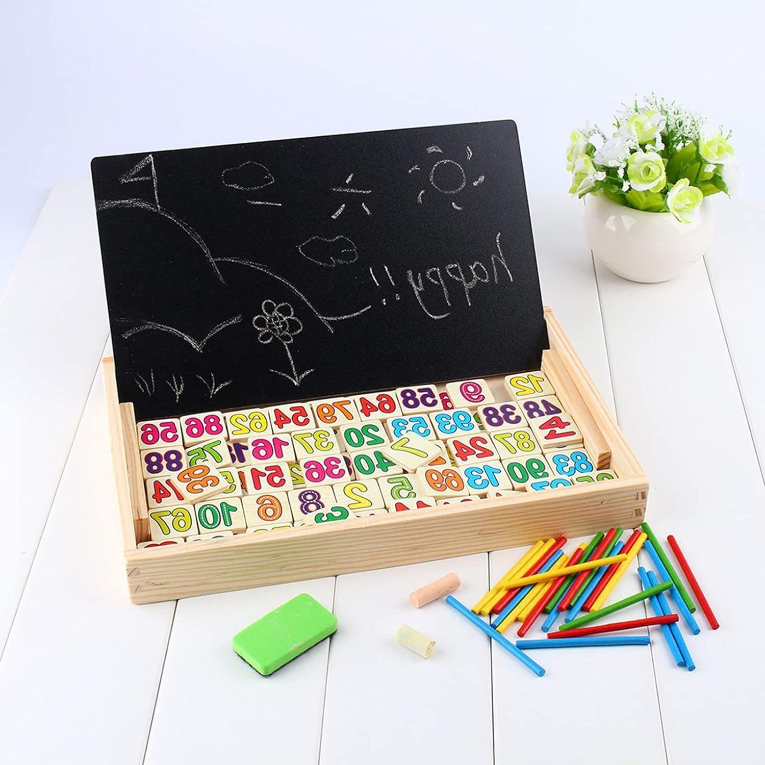 Juguete Matematico Montessori Suma Resta Reloj + Pizarra-3
