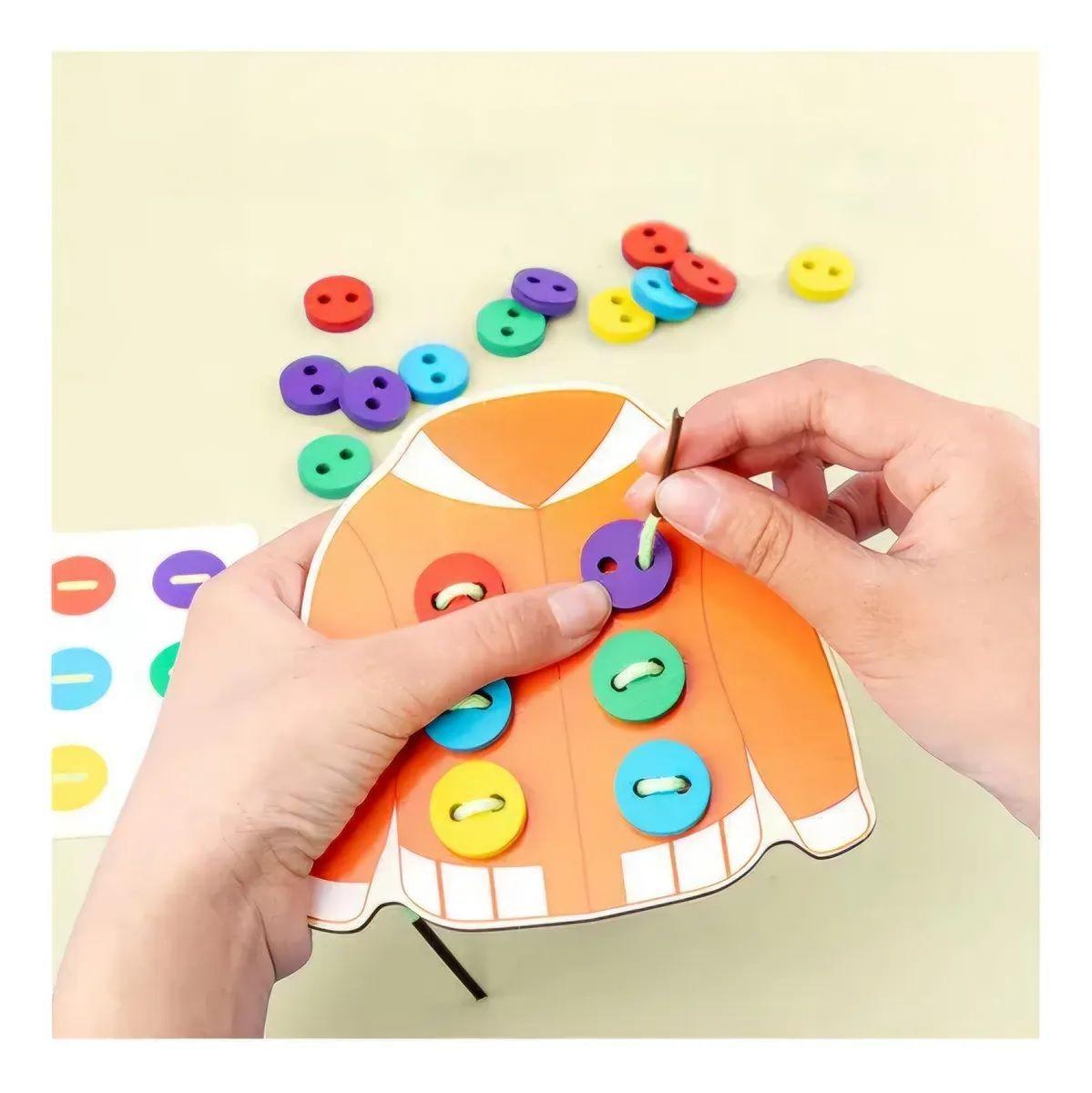 Juego De Motricidad Enhebrar Botones Montessori 4 Su teres-3