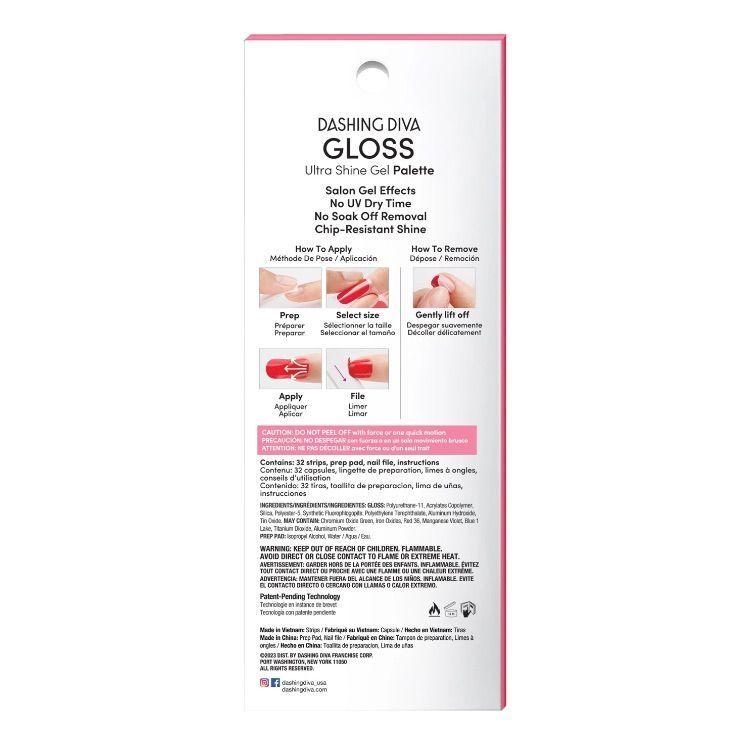 Uñas Adhesivas Gloss Ultra Shine Gel Rojo-3