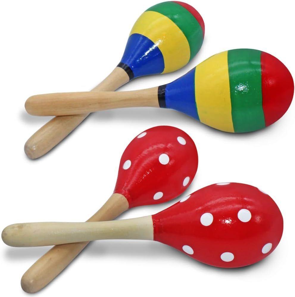 Sonajero Musical Maracas De Madera Juguete Ni os Surtido-2
