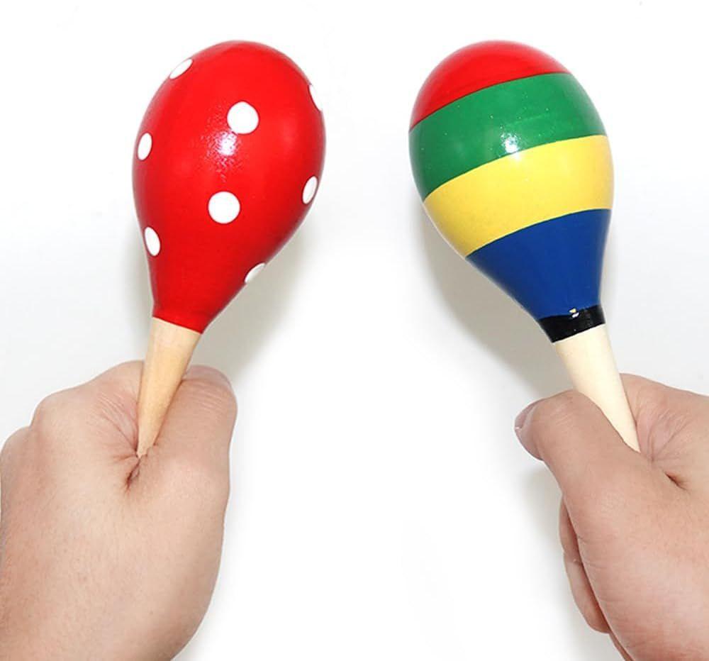 Sonajero Musical Maracas De Madera Juguete Ni os Surtido-3