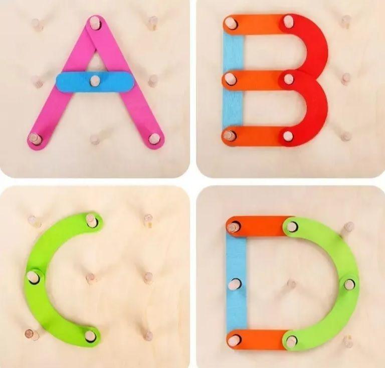 Tablero Puzzle Armar Letras Número Y Formas Juego Didáctico-2