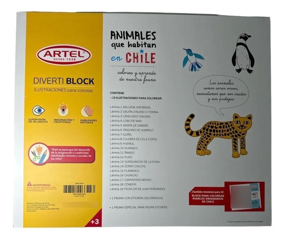 Divertiblock Animales Chilenos Para Colorear Y Pintar-2