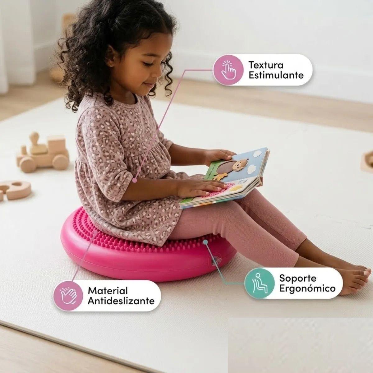 Cojin Disco Sensorial Equilibrio Estabilidad Yoga Tdah 34cm-6