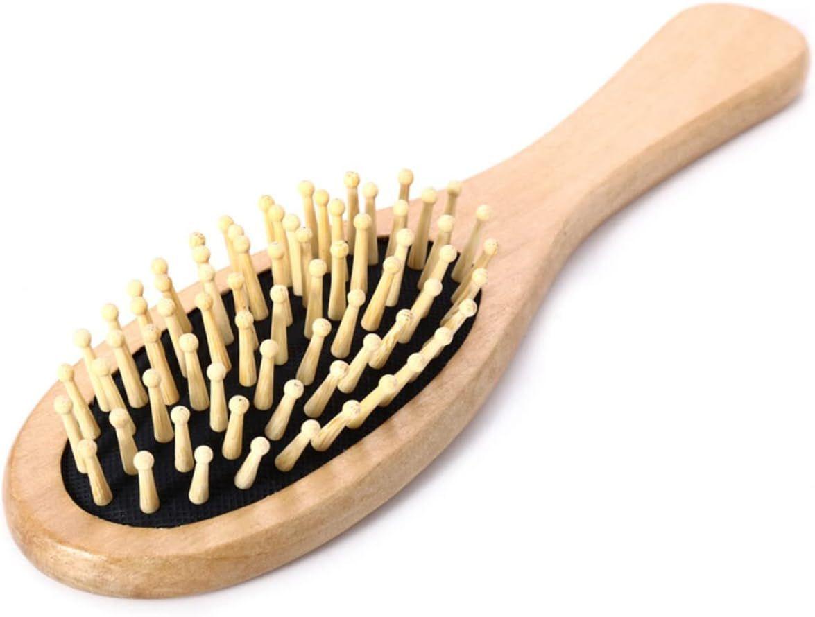 Cepillo Peine Cabello Pelo Con Cerdas De Madera 15 Cms-1