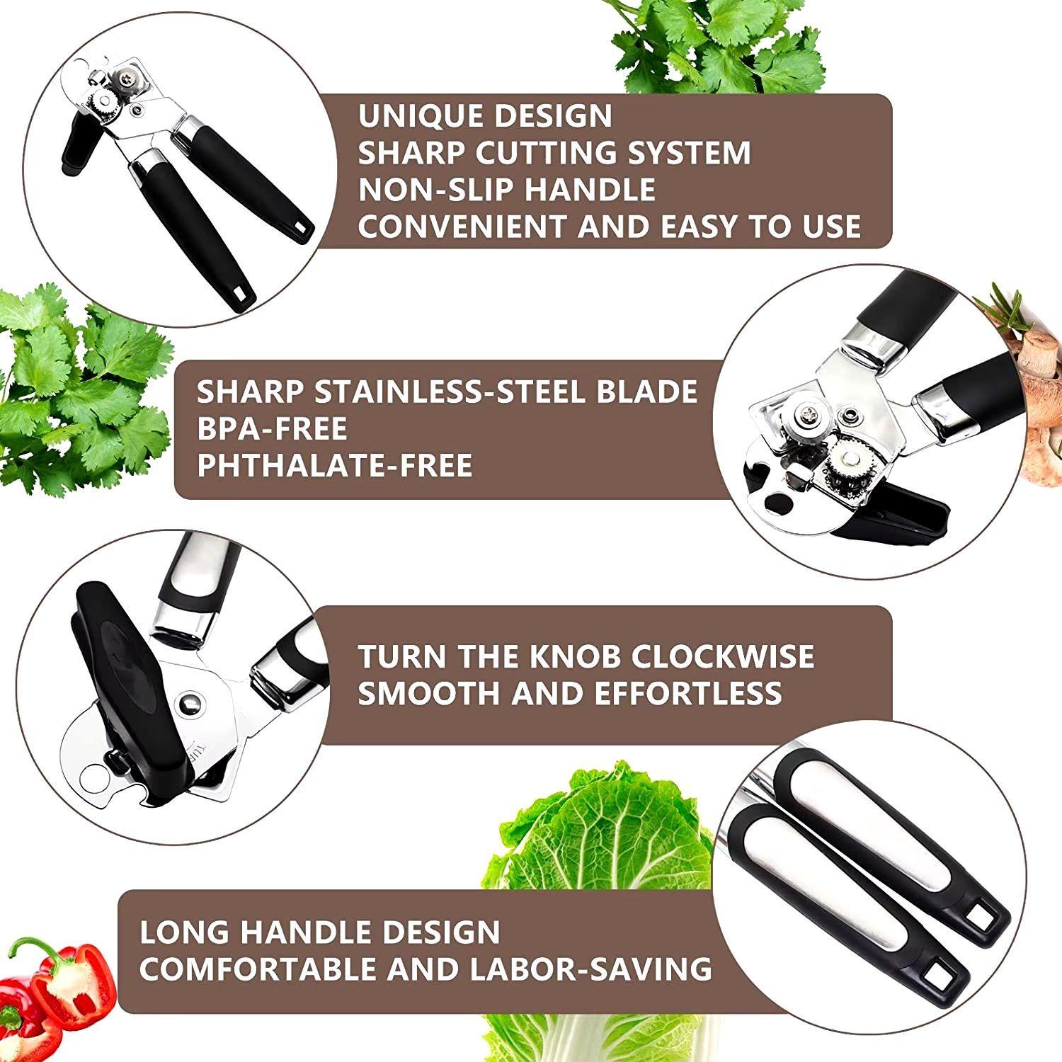 Abridor De Latas Bebidas Manual Multifuncional De Acero Inoxidable-3
