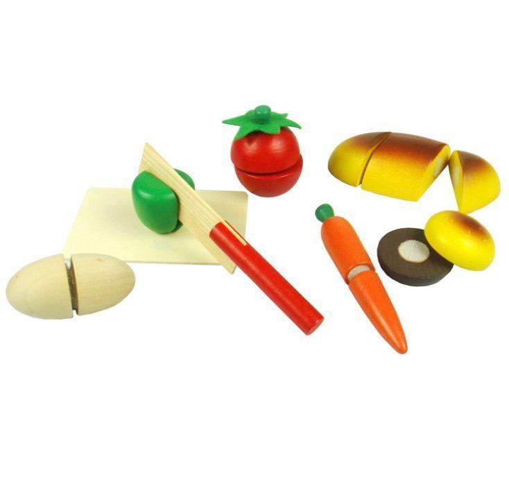 Corta Frutas De Madera Con Velcro Juguete Didactico-4
