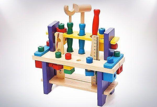 Juego De Madera Banco De Herramientas-3