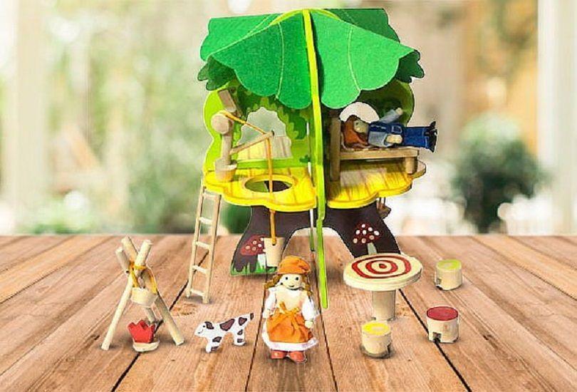 Casa Arbol De Muñecas Madera Niñas Juguete-3