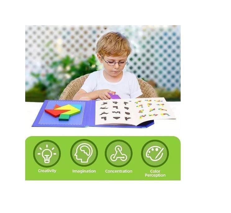 Juego Did ctico Tangrama 3d Rompecabezas Magn tico 19x15 Cms-2