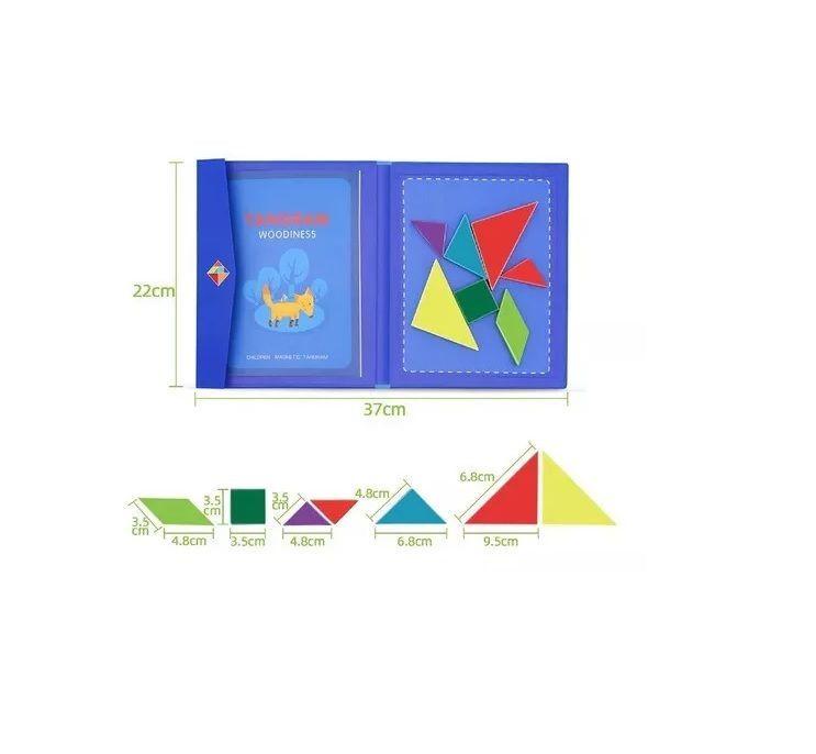 Juego Did ctico Tangrama 3d Rompecabezas Magn tico 19x15 Cms-3