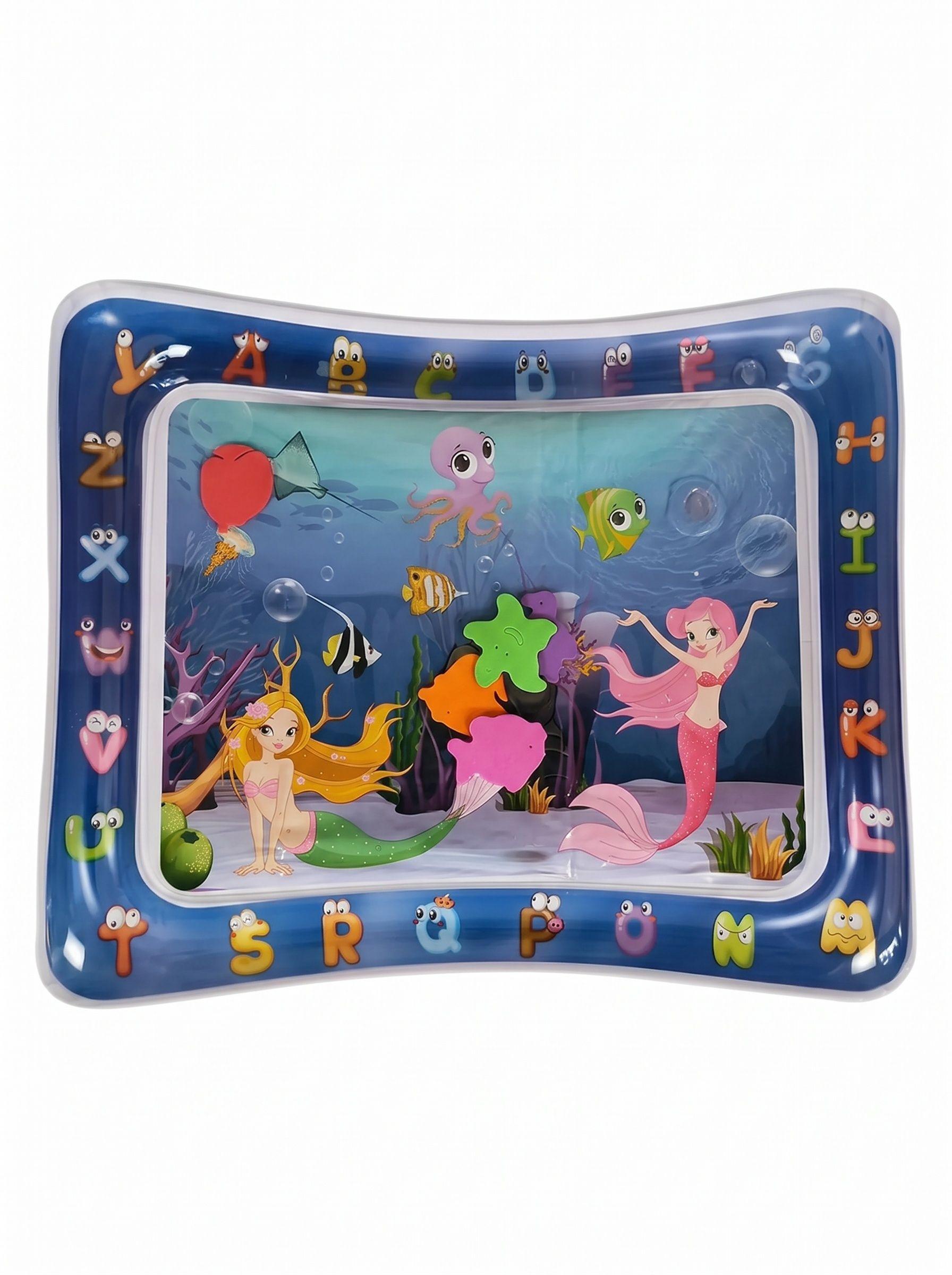 Piscina Alfombra De Agua Inflable Sensorial Bebe Estimulacion Color Azul Acero-5