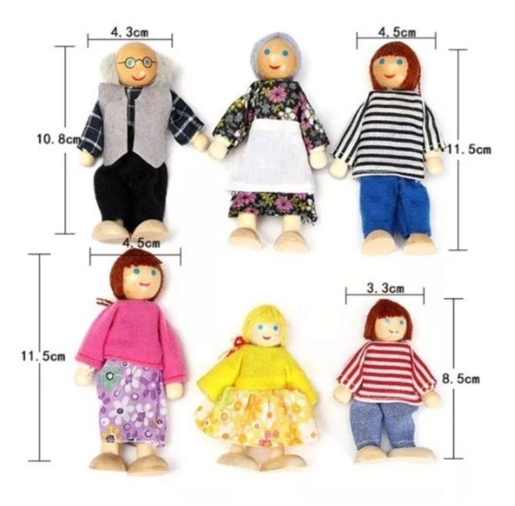 Set 6 Piezas Familia De Juguete Muñecos Para Casa-3