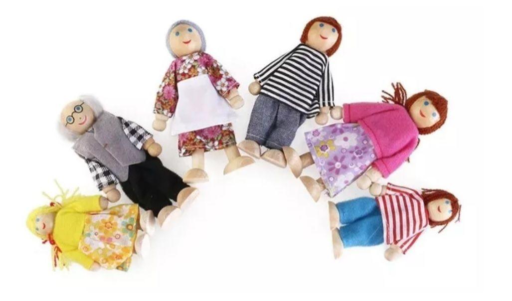 Set 6 Piezas Familia De Juguete Muñecos Para Casa-1