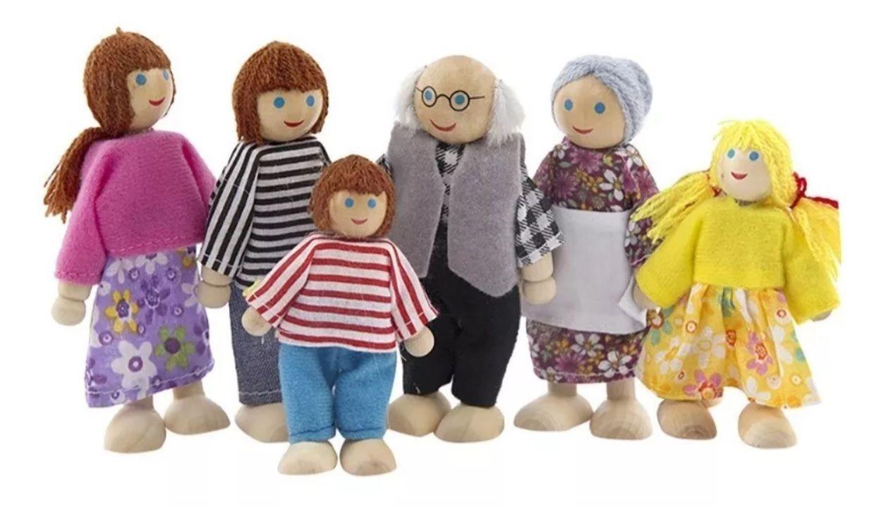 Set 6 Piezas Familia De Juguete Muñecos Para Casa-0