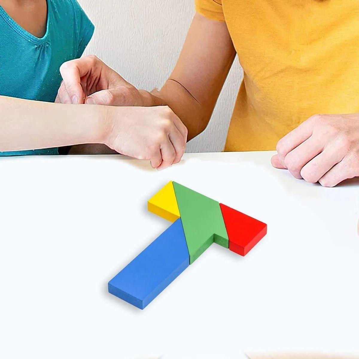 Rompecabezas Tangrama De Madera Geometrico Montessori T-2