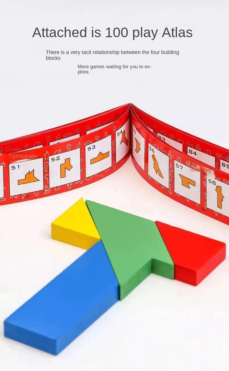 Rompecabezas Tangrama De Madera Geometrico Montessori T-5