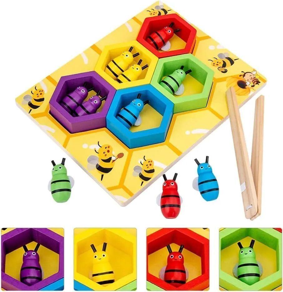 Juego De Colmena Abejas Montessori Educaci n Cognitiva-2